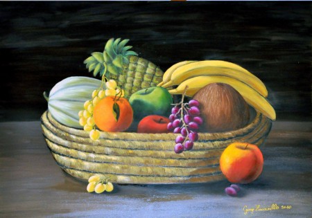 Cesto con frutta (70 x 60)